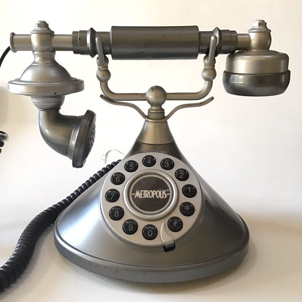 Conair Metropolis Phone French Style SW2509PWT Pewter Gray Corded Push Button